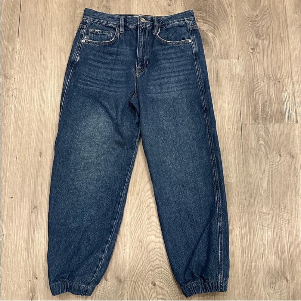 Frame mid rise balloon jeans